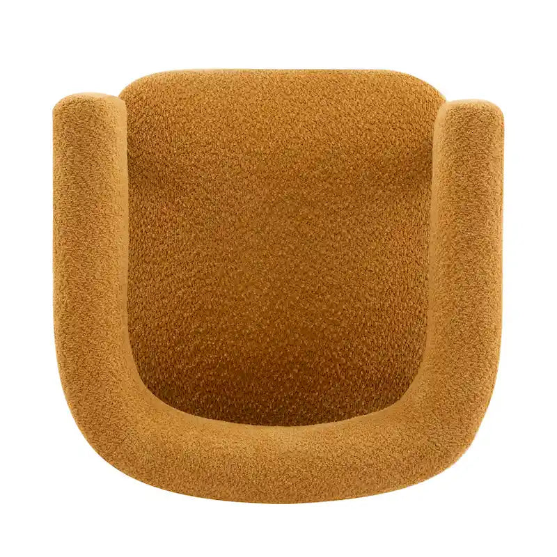 Poltrona d'accento in Bouclé, seduta singola — Verde Oliva / Bianco Sporco / Cammello Chiaro / Giallo Caramello