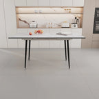 Tavolo da pranzo rotondo bianco vintage industriale, 4 persone