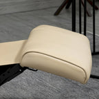 Poltrona reclinabile girevole in pelle PU bianco crema, 1 posto