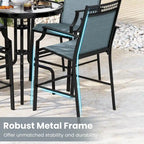 Set di 2 sgabelli da bancone rossi/blu/caffè con poggiapiedi e braccioli, struttura in metallo