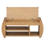 Panca portascarpe con cuscino, lato curvo, 1 posto — Nero / Blu Navy / Naturale / Espresso / Bianco