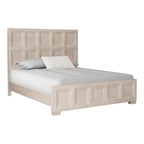 Letto con pannelli in legno – Nero invecchiato / Marrone fulvo, classico moderno, Queen e King