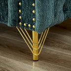 Divano Chesterfield a 3 posti in velluto verde