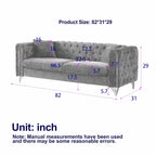 Divano Chesterfield a 3 posti in velluto verde