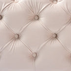 Pouf capitonné in velluto, seduta singola – Bordeaux / Rosa / Beige / Blu / Grigio