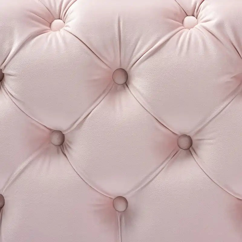 Pouf capitonné in velluto, seduta singola – Bordeaux / Rosa / Beige / Blu / Grigio