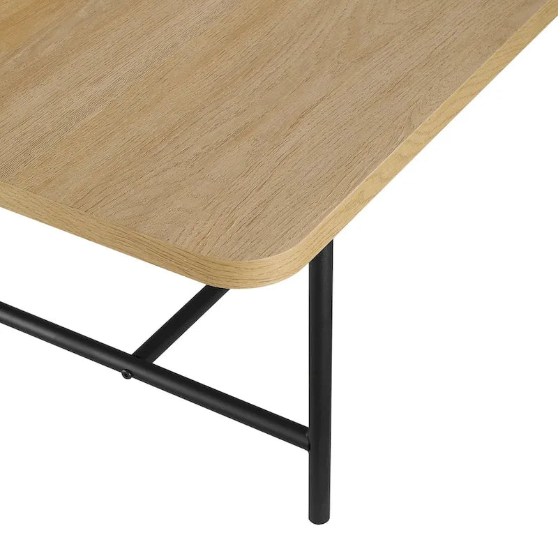 Set di tavolini da caffè moderni a incastro (2 pezzi) in noce scuro/rovere costiero