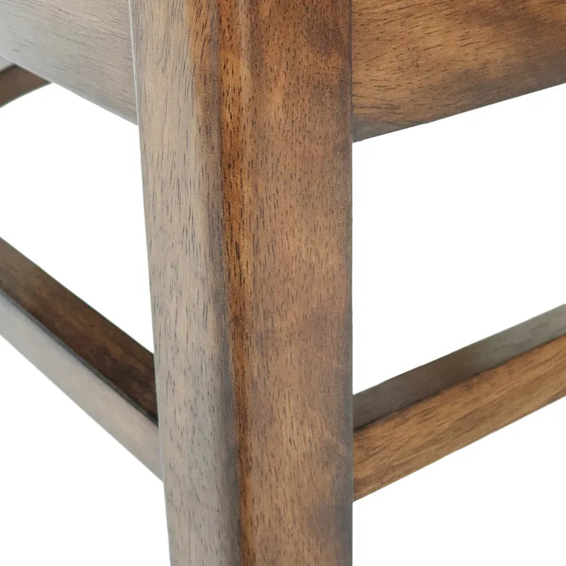 Sedia da pranzo Antique Brown / Matte Black Rubberwood Ladder Back, set da 6