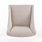 Poltrona singola in finta pelle marrone naturale con schienale basso