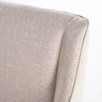Poltrona singola in finta pelle marrone naturale con schienale basso