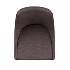 Sgabello da bancone con schienale a botte, set da 2, tessuto in lino