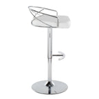 Sgabelli da Bar Regolabili Girevoli, Velluto/Ecopelle, Base Oro/Cromo, Set da 2