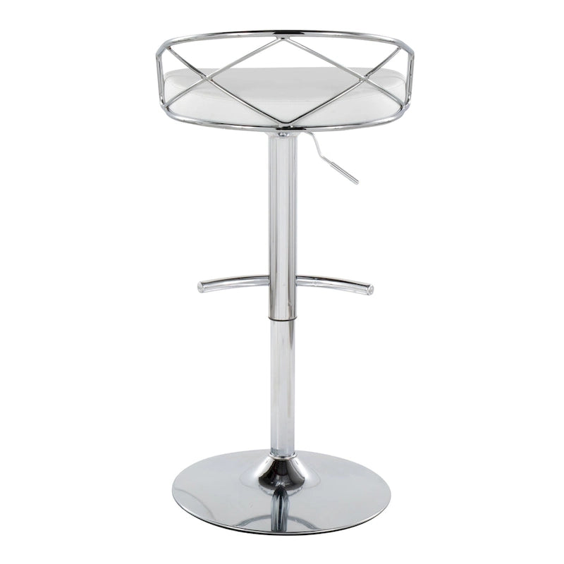 Sgabelli da Bar Regolabili Girevoli, Velluto/Ecopelle, Base Oro/Cromo, Set da 2