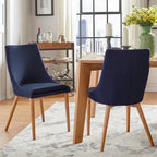 Sedia da pranzo Barrel Back, set da 2 – Grigio scuro / Grigio / Blu / Rosso