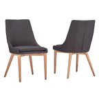 Sedia da pranzo Barrel Back, set da 2 – Grigio scuro / Grigio / Blu / Rosso