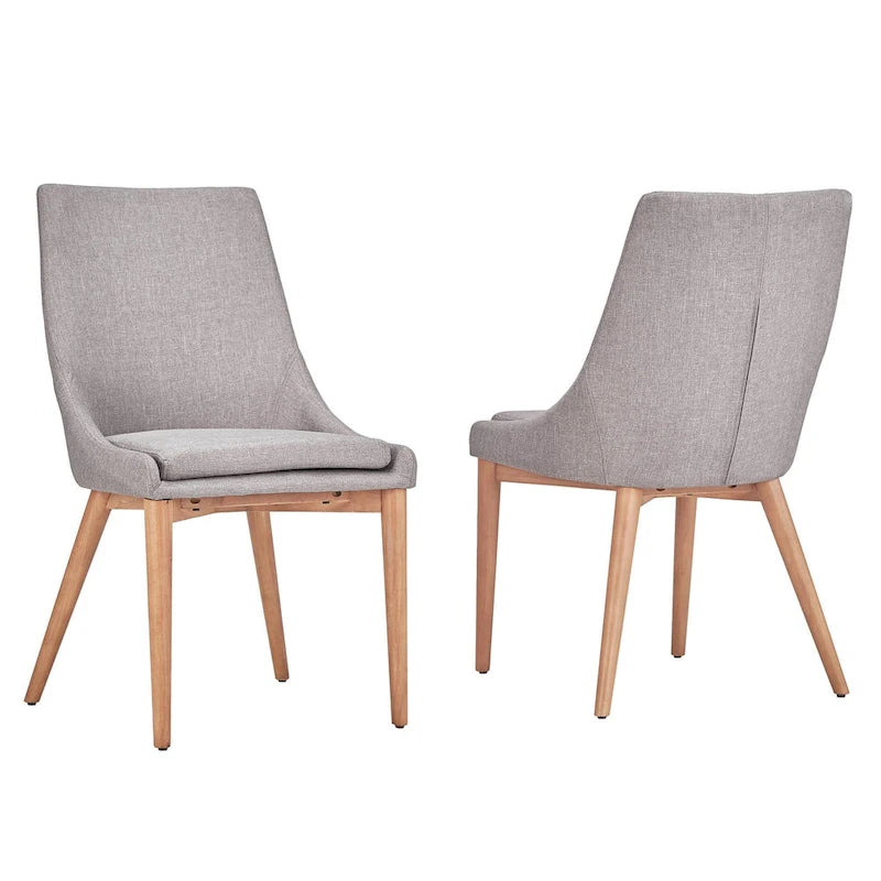 Sedia da pranzo Barrel Back, set da 2 – Grigio scuro / Grigio / Blu / Rosso