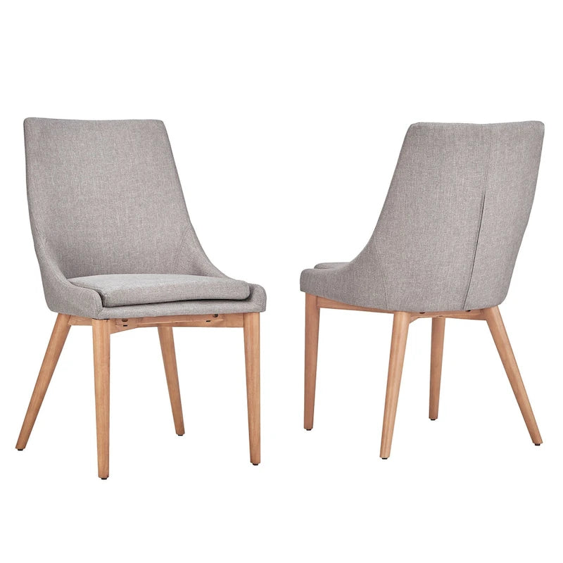 Sedia da pranzo Barrel Back, set da 2 – Grigio scuro / Grigio / Blu / Rosso