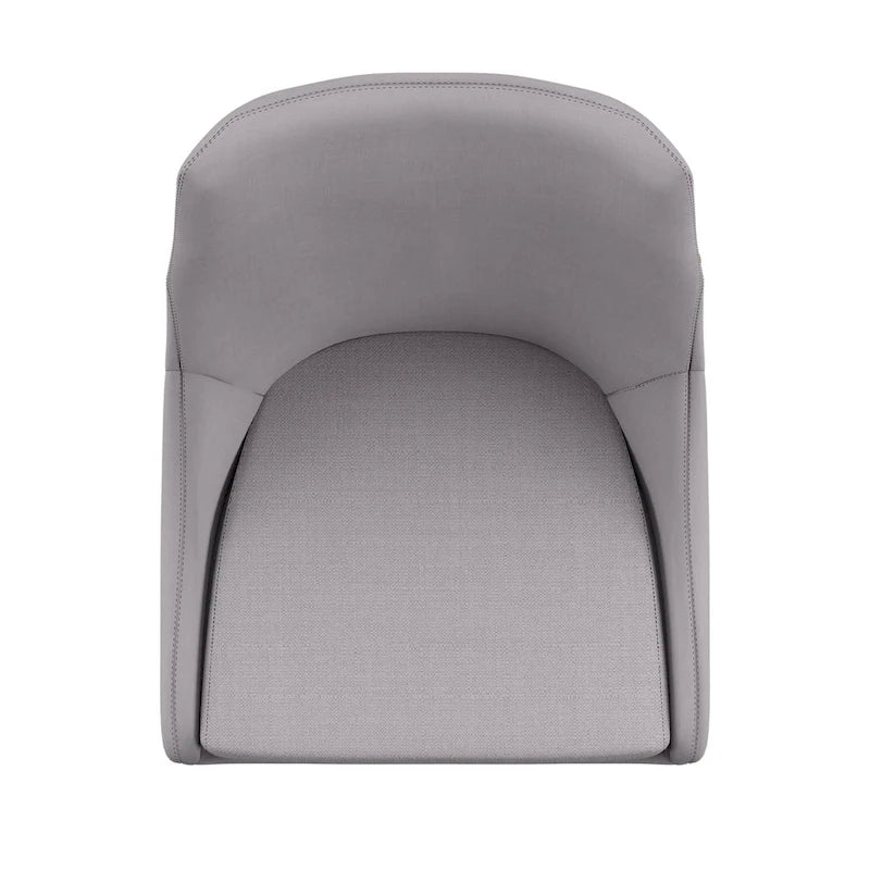 Sedia da pranzo Barrel Back, set da 2 – Grigio scuro / Grigio / Blu / Rosso