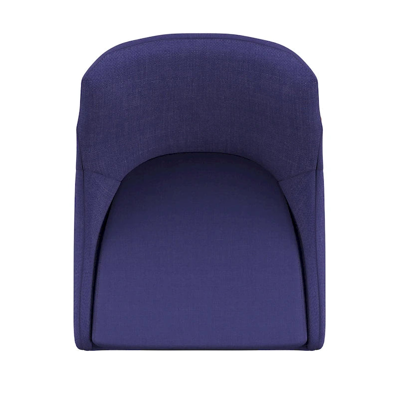 Sedia da pranzo Barrel Back, set da 2 – Grigio scuro / Grigio / Blu / Rosso
