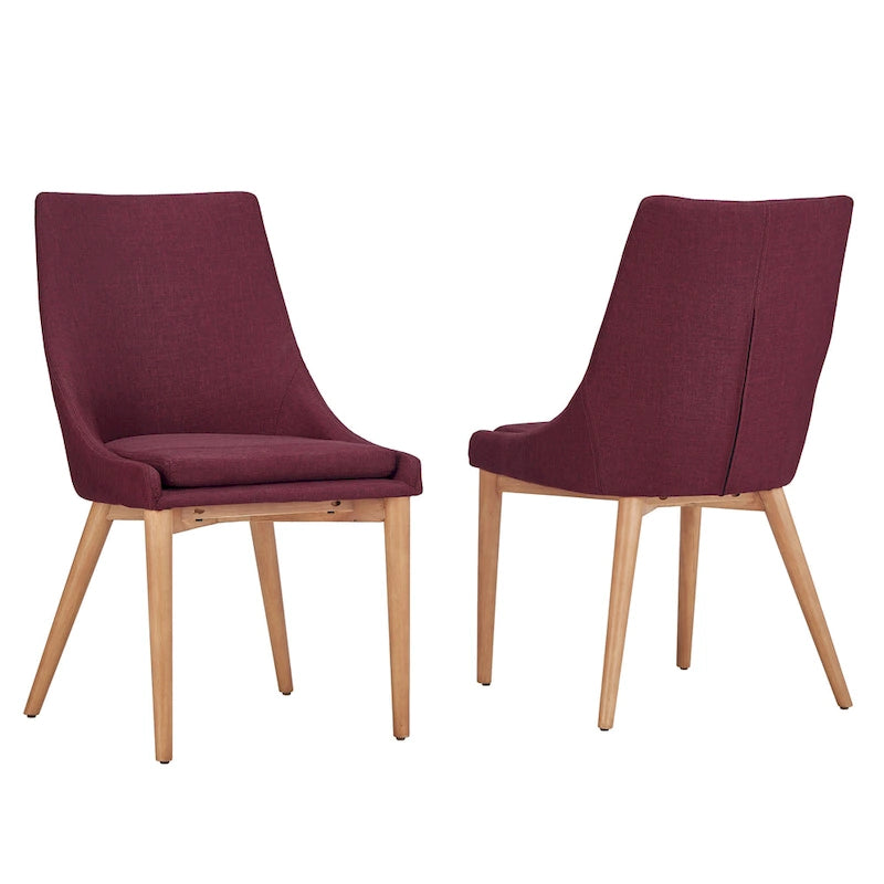 Sedia da pranzo Barrel Back, set da 2 – Grigio scuro / Grigio / Blu / Rosso