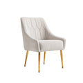 Poltrona accent imbottita con gambe in metallo, 1 posto — Beige / Giallo / Grigio