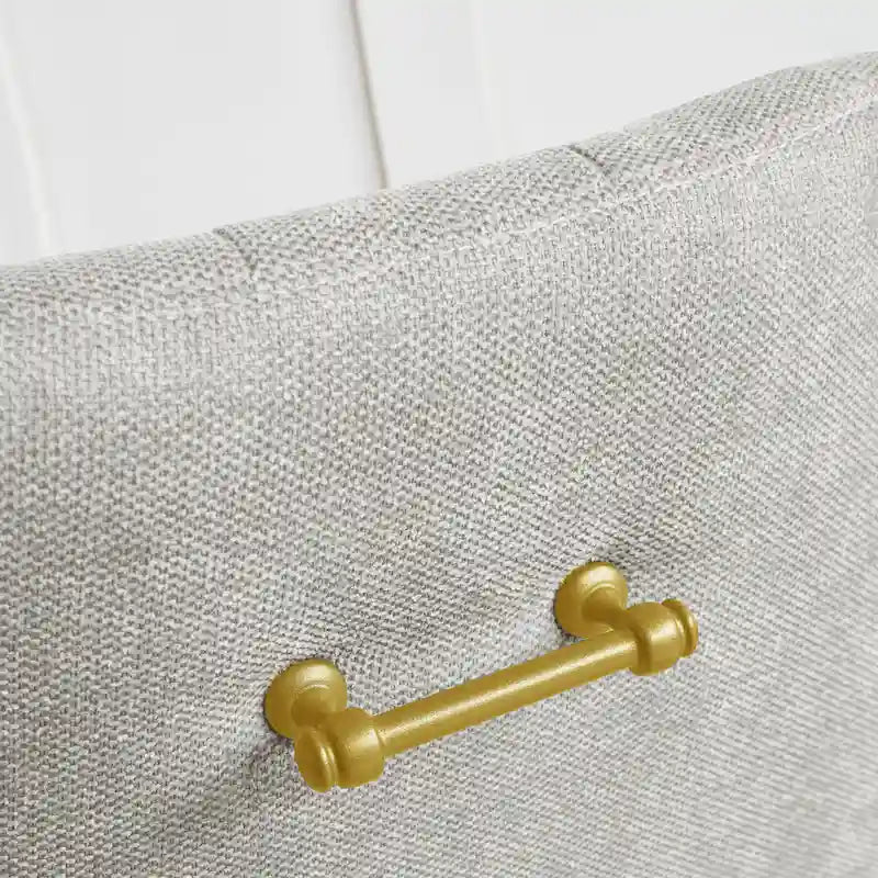 Poltrona accent imbottita con gambe in metallo, 1 posto — Beige / Giallo / Grigio