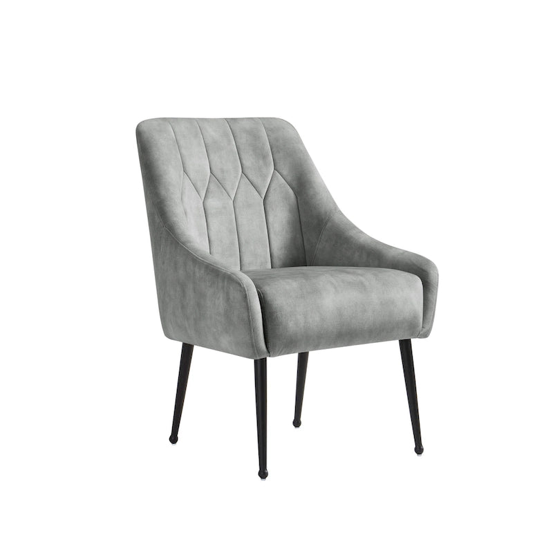 Poltrona accent imbottita con gambe in metallo, 1 posto — Beige / Giallo / Grigio