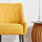 Poltrona accent imbottita con gambe in metallo, 1 posto — Beige / Giallo / Grigio