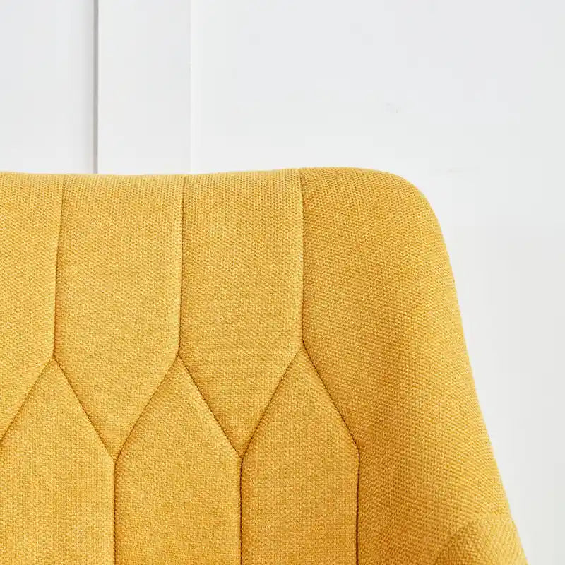 Poltrona accent imbottita con gambe in metallo, 1 posto — Beige / Giallo / Grigio