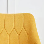 Poltrona accent imbottita con gambe in metallo, 1 posto — Beige / Giallo / Grigio