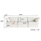 Divano sezionale in velluto, beige/bianco/nero, 4 pezzi