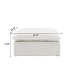Divano sezionale in velluto, beige/bianco/nero, 4 pezzi
