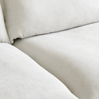 Divano sezionale in velluto, beige/bianco/nero, 4 pezzi
