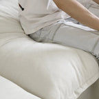 Divano sezionale in velluto, beige/bianco/nero, 4 pezzi