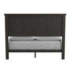 Struttura letto a pannelli rustici neri, finitura legno, Twin / Queen / King, 1-2 persone