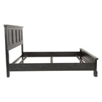 Struttura letto a pannelli rustici neri, finitura legno, Twin / Queen / King, 1-2 persone