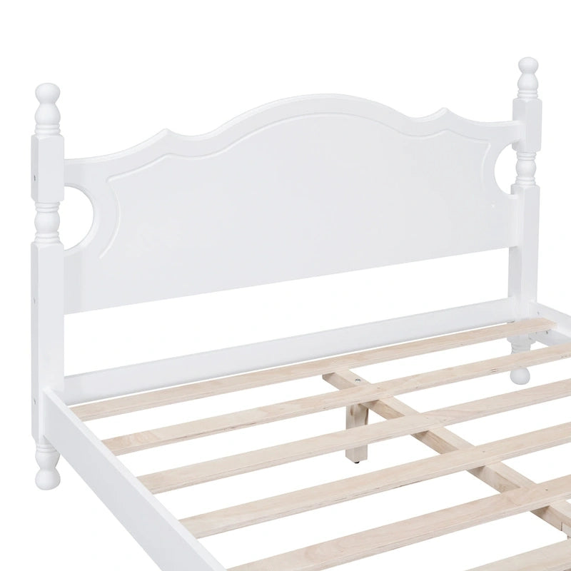 Struttura letto a piattaforma in legno, nero/bianco, una piazza e mezza, 1 persona