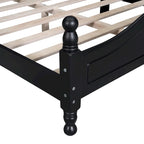 Struttura letto a piattaforma in legno, nero/bianco, una piazza e mezza, 1 persona