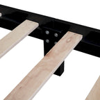 Struttura letto a piattaforma in legno, nero/bianco, una piazza e mezza, 1 persona