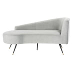 Divanetto in velluto, 2 posti — Nero / Grigio / Blu notte / Smeraldo, gambe dorate