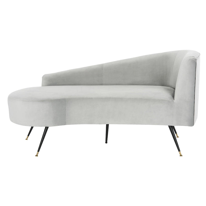 Divanetto in velluto, 2 posti — Nero / Grigio / Blu notte / Smeraldo, gambe dorate