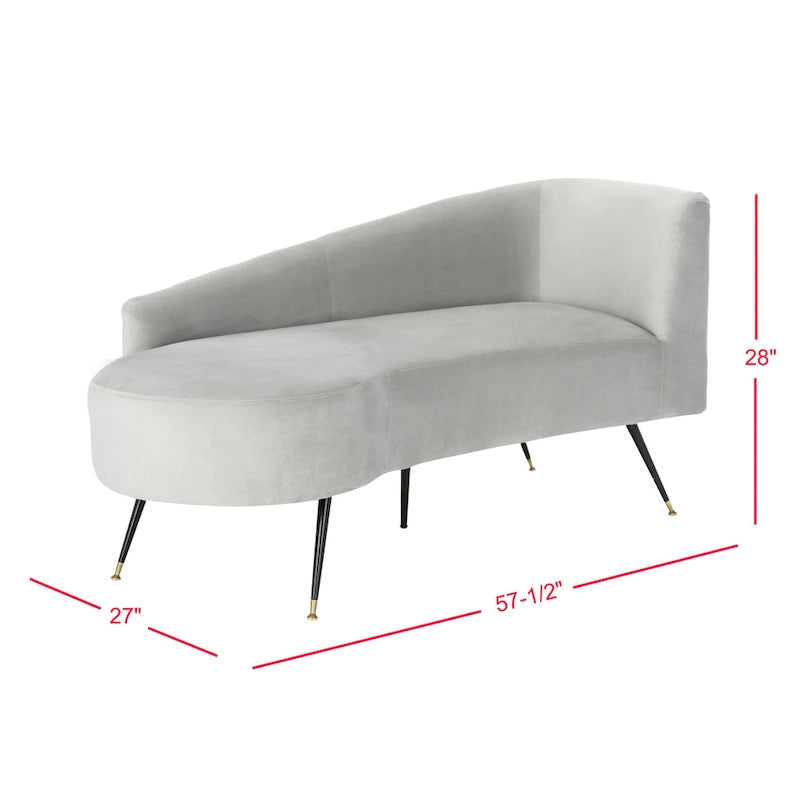 Divanetto in velluto, 2 posti — Nero / Grigio / Blu notte / Smeraldo, gambe dorate