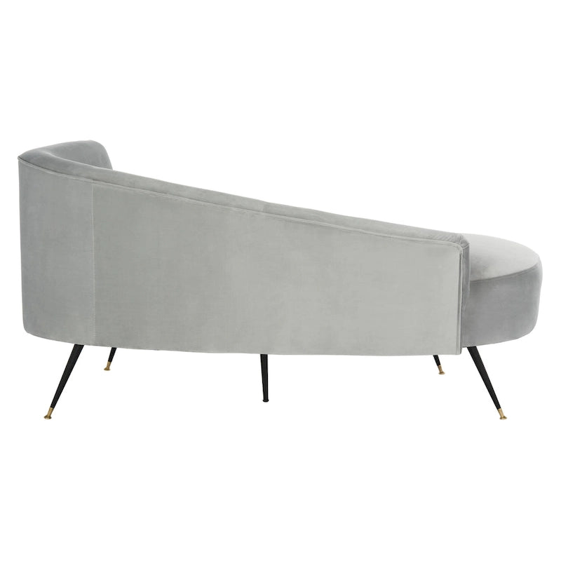 Divanetto in velluto, 2 posti — Nero / Grigio / Blu notte / Smeraldo, gambe dorate
