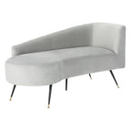 Divanetto in velluto, 2 posti — Nero / Grigio / Blu notte / Smeraldo, gambe dorate