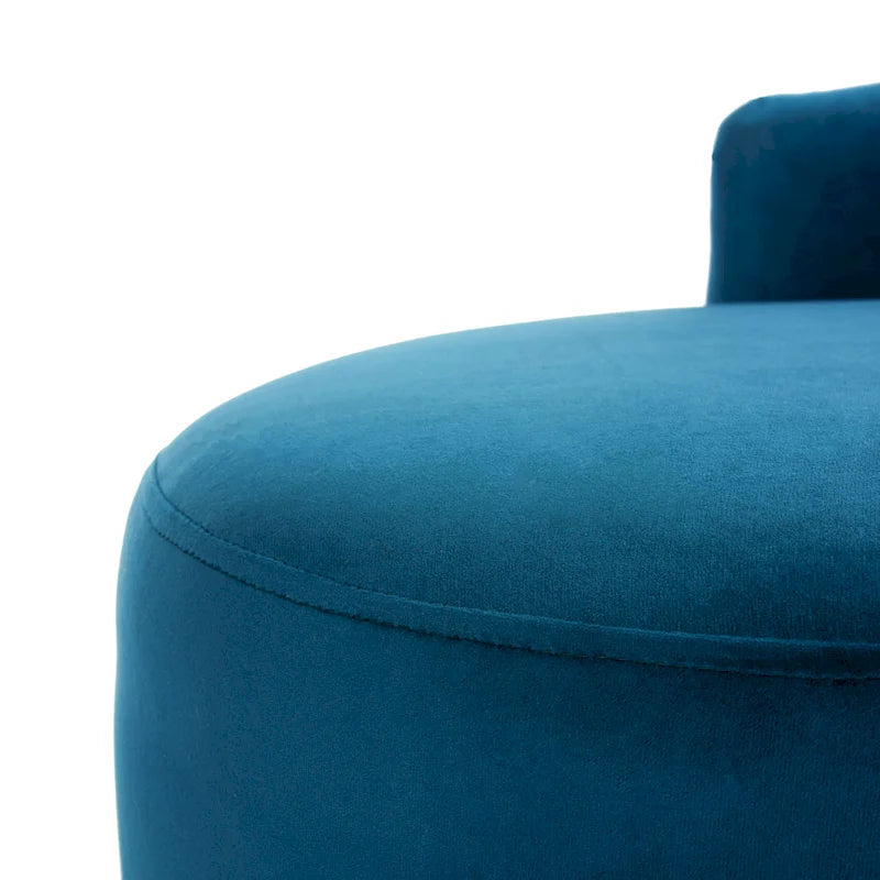 Divanetto in velluto, 2 posti — Nero / Grigio / Blu notte / Smeraldo, gambe dorate
