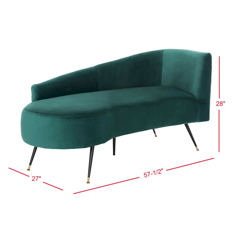 Divanetto in velluto, 2 posti — Nero / Grigio / Blu notte / Smeraldo, gambe dorate