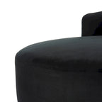 Divanetto in velluto, 2 posti — Nero / Grigio / Blu notte / Smeraldo, gambe dorate
