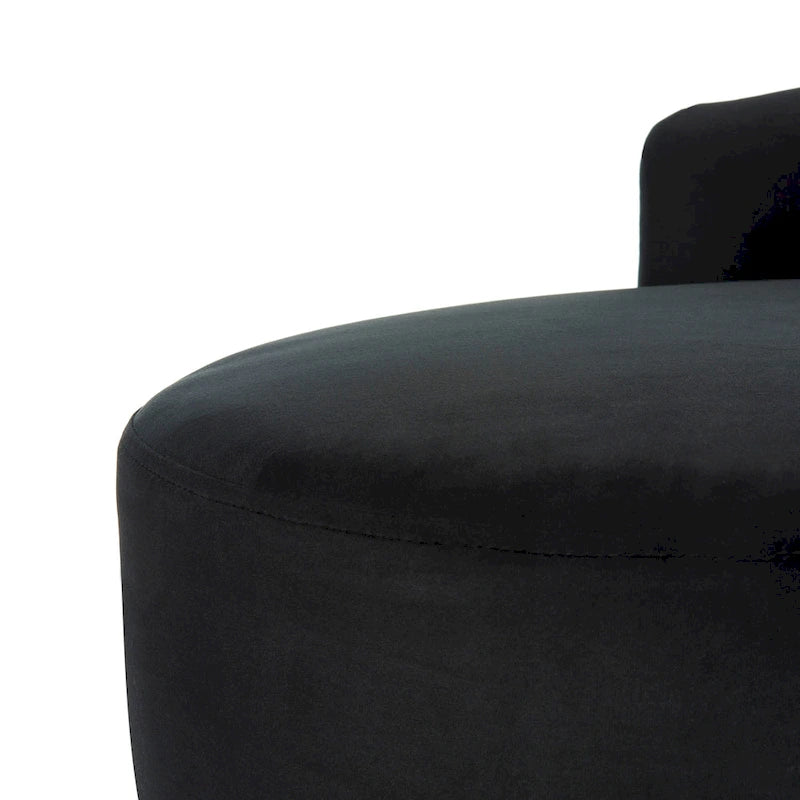 Divanetto in velluto, 2 posti — Nero / Grigio / Blu notte / Smeraldo, gambe dorate