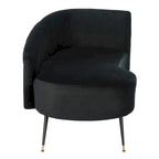 Divanetto in velluto, 2 posti — Nero / Grigio / Blu notte / Smeraldo, gambe dorate