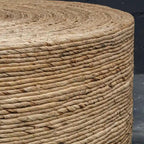 Tavolino rotondo in legno naturale